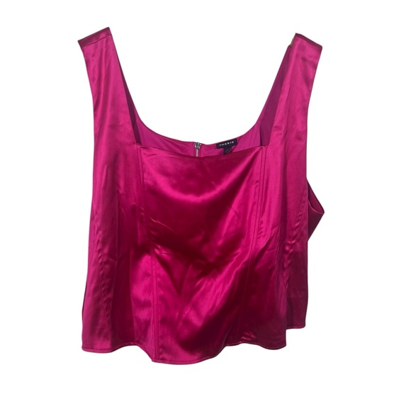 Torrid Pink Satin Sleeveless Corset Top Size 4X - Picture 2 of 5